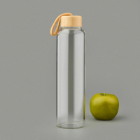 EccoTech 1000 ML  Bambu  Kapaklı Cam Matara 