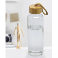 EccoTech 500 ML  Bambu Kapaklı Cam Matara