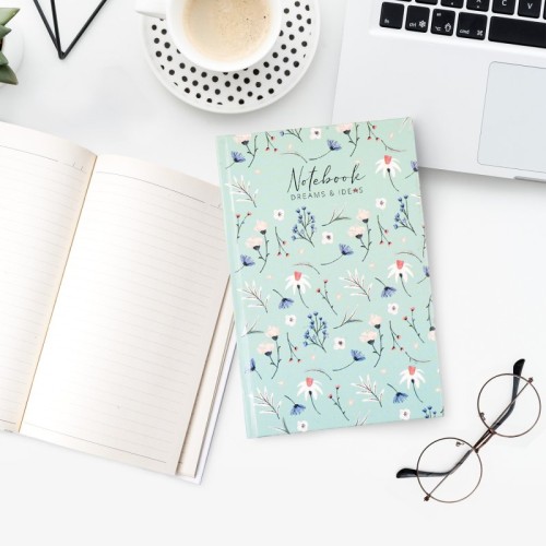 13 x 21 cm Renkli Desenli Kapak Çizgili Defter – Baskısız