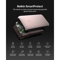 Belkin BoostCharge Powerbank, 20K Entegre Kablolu Taşınabilir Güç Kaynağı, 30 W Güç İletimli Hızlı Şarj, USB-C, Pembe