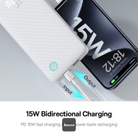 Baseus Airpow Lite Power 10.000mAh 15W Powerbank-Beyaz 