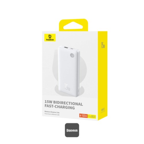 Baseus Airpow Lite Power 10.000mAh 15W Powerbank-Beyaz 