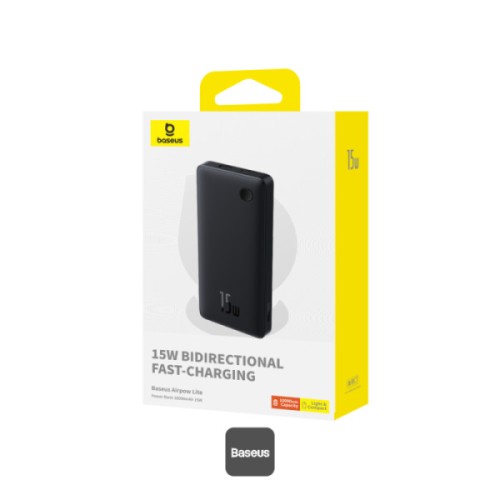 Baseus Airpow Lite Power 10.000mAh 15W Powerbank-Siyah