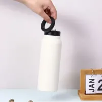 EccoTech 700 Ml  Paslanmaz Çelik Magnetli Telefon Tutuculu Siyah Renk Termos
