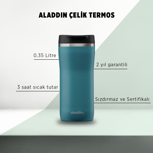 Aladdin Mocca Thermavac Leak-Lock™ Çelik Termos Bardak 0,35 LT - Mavi