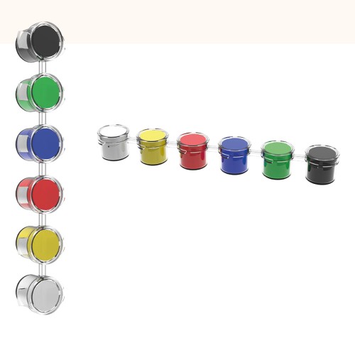 4 ml 6 Renkli Guaj Boyası