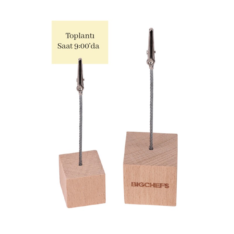 Wooden Cube Note Holder