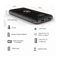 Işıklı Logo Wireless Powerbank 10000 mAh