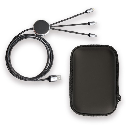 Işıklı Logo Şarj Kablosu (Çantalı)