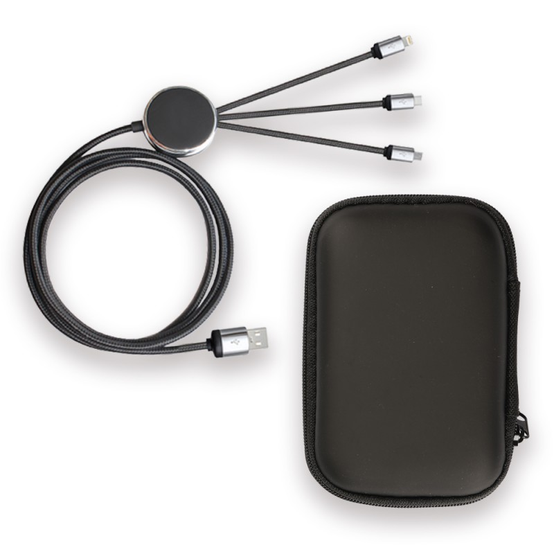 Işıklı Logo Şarj Kablosu (Çantalı)