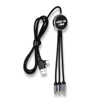 Işıklı Logo 60W Hızlı Type-C Uçlu Data Transferli Şarj Kablosu