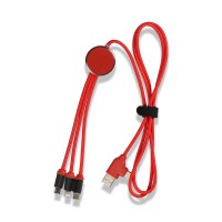 Işıklı Logo Type-C Uçlu Şarj Kablosu