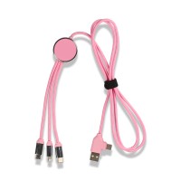 Işıklı Logo Type-C Uçlu Şarj Kablosu