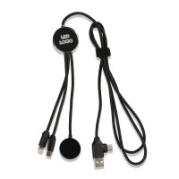 Işıklı Logo Şarj Kablosu (Çantalı)