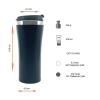 Thermos-Style Stainless Steel Mug 450 ml