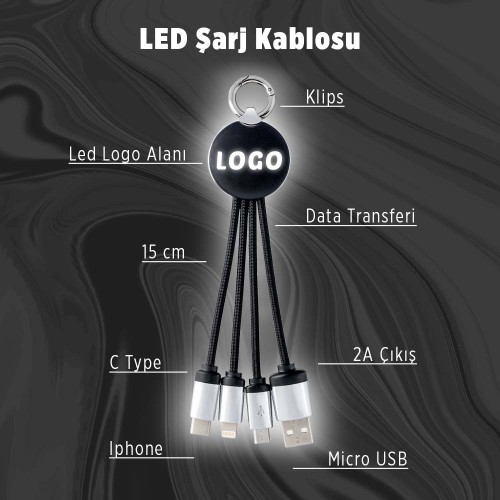 EccoTech LED Şarj Kablosu