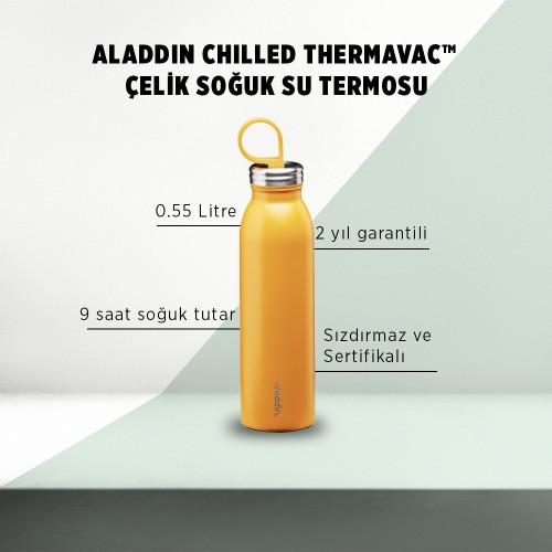 Aladdin Chilled Thermavac™ Çelik Soğuk Su Termosu 0,55 LT - Sarı