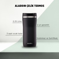 Aladdin Mocca Thermavac Leak-Lock™ Çelik Termos Bardak 0,35 LT - Siyah