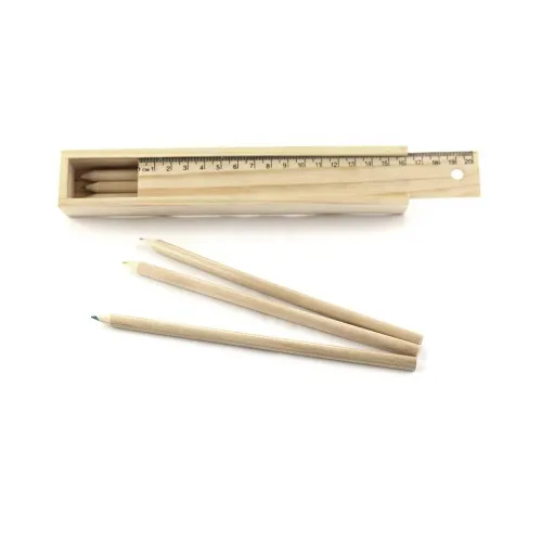 Pen Set with Wooden Ruler Box GML-C2540 | Gimel