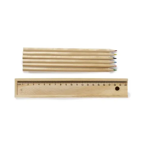 Pen Set with Wooden Ruler Box GML-C2540 | Gimel