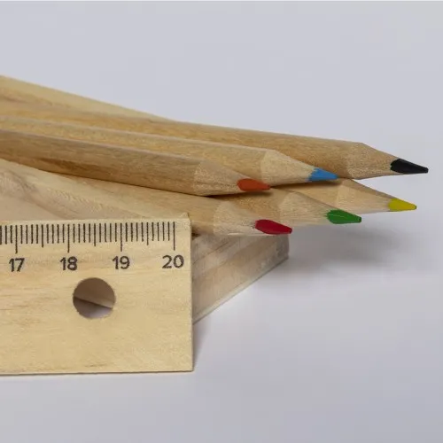 Pen Set with Wooden Ruler Box GML-C2540 | Gimel