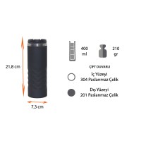 Termos Tipi Çelik Kupa Bardak 400 Ml