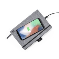 Geri Dönüştürülmüş Kumaştan Wireless Charger + Defter