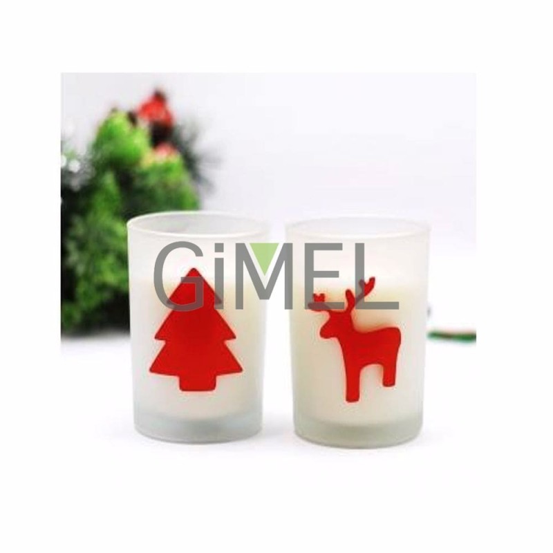 Christmas Patterned Candle Set
